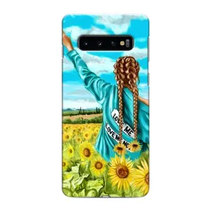Чехол для Патриота Украины Samsung Galaxy s10 Plus - (AlphaPrint) (Украиночка)