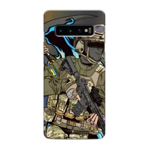 Чехлы с картинкой ЗСУ для Samsung Galaxy s10 Plus (AlphaPrint) (Воин ВСУ)