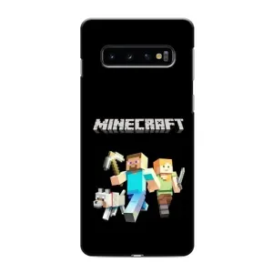 Чехол Майнкрафт на Samsung Galaxy S10 (AlphaPrint) Minecraft (герои Minecraft)