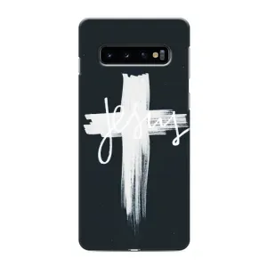 Чехол для Samsung Galaxy S10 (AlphaPrint) - (Христианские) (Иисус)