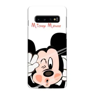 Эксклюзивный чехол для Samsung Galaxy S10 (AlphaPrint - Мультяшные) (Маус Микки)