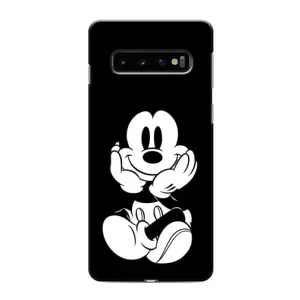 Эксклюзивный чехол для Samsung Galaxy S10 (AlphaPrint - Мультяшные) (Микки на черном)