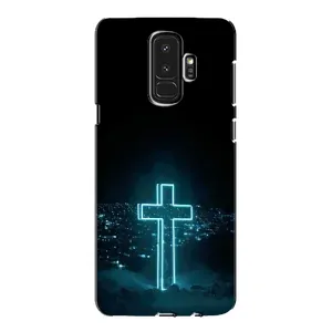 Чехол для Samsung Galaxy S9 Plus G965 (AlphaPrint) - (Христианские) (Крест и город)