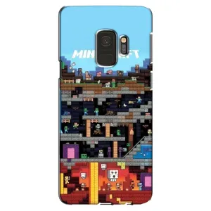 Чехол Майнкрафт на Samsung Galaxy S9, G960 (AlphaPrint) Minecraft (фон Minecraft)