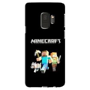 Чехол Майнкрафт на Samsung Galaxy S9, G960 (AlphaPrint) Minecraft (герои Minecraft)