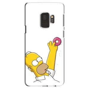 Чехол с Симпсонами для Samsung Galaxy S9, G960 (VPrint) (Гомер с пончиком)
