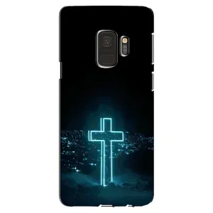 Чехол для Samsung Galaxy S9, G960 (AlphaPrint) - (Христианские) (Крест и город)