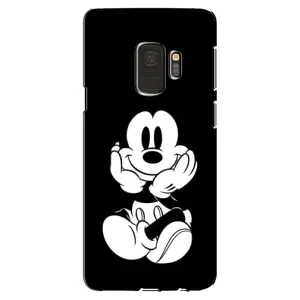 Эксклюзивный чехол для Samsung Galaxy S9, G960 (AlphaPrint - Мультяшные) (Микки на черном)