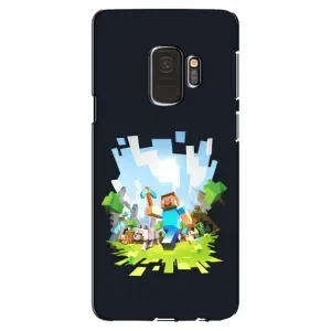 Чехол Майнкрафт на Samsung Galaxy S9, G960 (AlphaPrint) Minecraft (персонажи Minecraft)