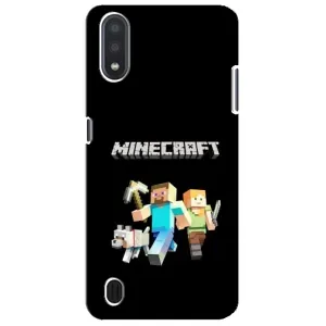 Чехол Майнкрафт на Sansung Galaxy M01 Core (A013F) (AlphaPrint) Minecraft (герои Minecraft)