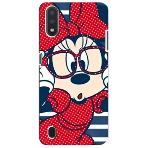 Эксклюзивный чехол для Sansung Galaxy M01 Core (A013F) (AlphaPrint - Мультяшные) (Маус в очках)