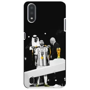 Чехлы для Sansung Galaxy M01 Core (A013F) (Leo чемпион) (AlphaPrint) (Месси в накидке)
