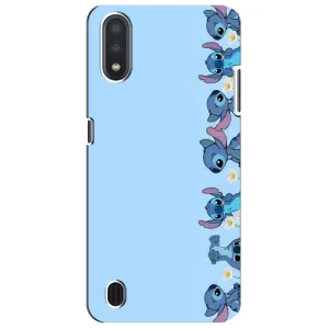 Чехол с принтом Стич на Samsung Galaxy M01 Core (A013F) (Стич фон)