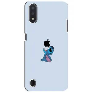 Чехол с принтом Стич на Samsung Galaxy M01 Core (A013F) (Stitch apple)