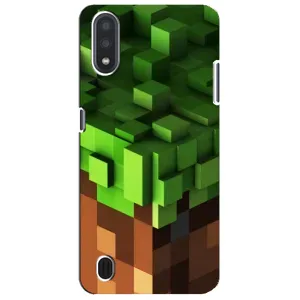 Чехол Майнкрафт на Sansung Galaxy M01 Core (A013F) (AlphaPrint) Minecraft (текстура Майнкрафт)