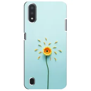 Чехлы с Цветами для Sansung Galaxy M01 Core (A013F) (VPrint) (Желтый цветок)