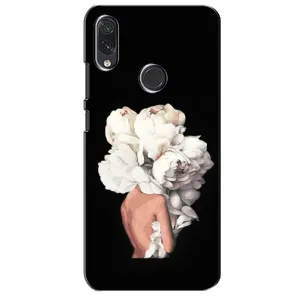 Чехлы (ART) Цветы на Sansung Galaxy M01s (VPrint) (Белые цветы)