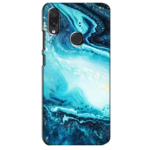 Мраморний чехол на Sansung Galaxy M01s (VPrint) (Блакитний мрамор)