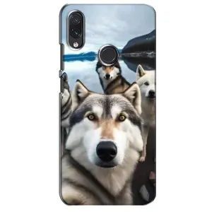 Чохол з Хаскі Sansung Galaxy M01s - (AlphaPrint) (Селфі Хаскі)