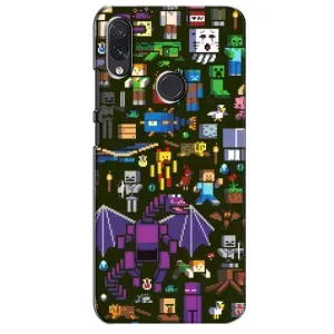 Чехол Майнкрафт на Sansung Galaxy M10s (AlphaPrint) Minecraft (Коллаж Майнкрафт)