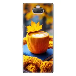 Чехол с принтом «Кофе на желтом пледе» для Sony Xperia 10