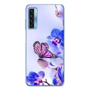 Чохли з квітами для TCL 20L Plus (VPrint) (Метелик на квітах)