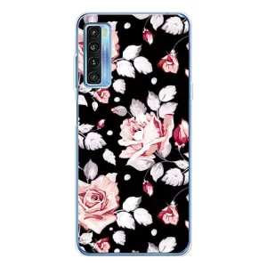 Чохли з квітами для TCL 20L Plus (VPrint) (Квіти на чорному)