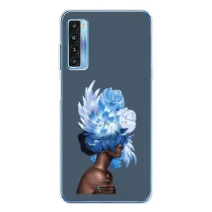 Чехлы (ART) Цветы на TCL 20L Plus (VPrint) (Квіти на голові)