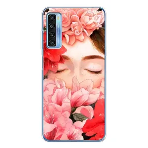 Чехлы (ART) Цветы на TCL 20L Plus (VPrint) (Очі в квітах)