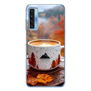 Чехол с принтом «Кофе на природе» для TCL 20L Plus