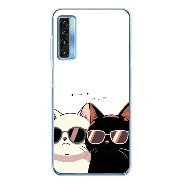 Чехол с принтом «Коты в очках» для TCL 20L Plus Чехол с принтом «Коты в очках» для TCL 20L Plus