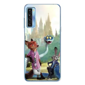 Чехол с принтом «Герои мультфильма Зверополис» для TCL 20L Plus