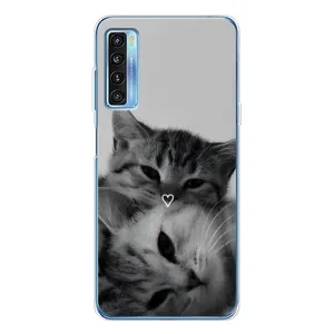 Чехол с принтом «Пара котов» для TCL 20L Plus