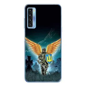 Чехлы с картинкой ЗСУ для TCL 20L Plus (AlphaPrint) (Солдат ЗСУ)