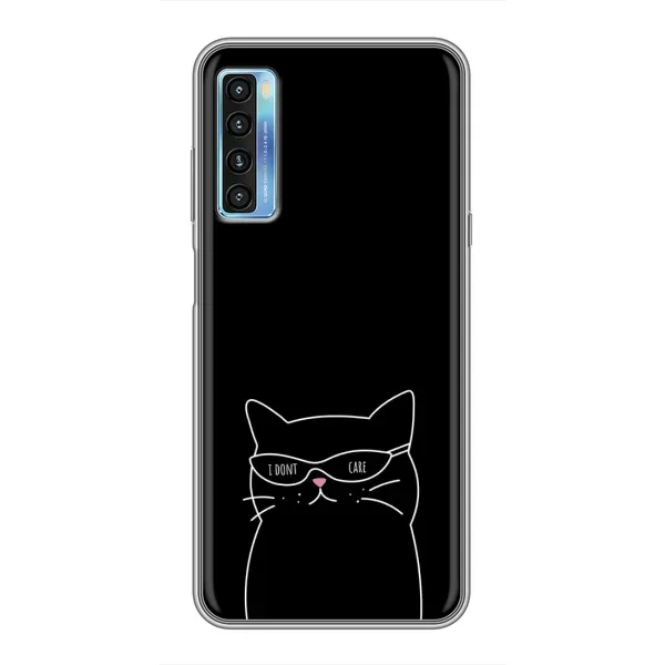 Чохол з принтом «Байдужий кіт» для TCL 20L