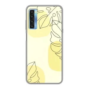 Силиконовый чехол с принтом в цветах на TCL 20L