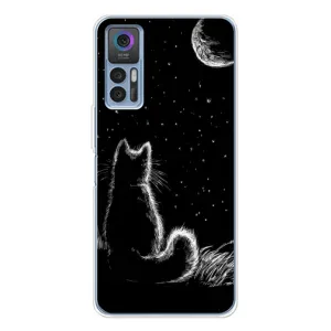 Чехол с принтом для TCL 30 Plus (AlphaPrint) Модные коты