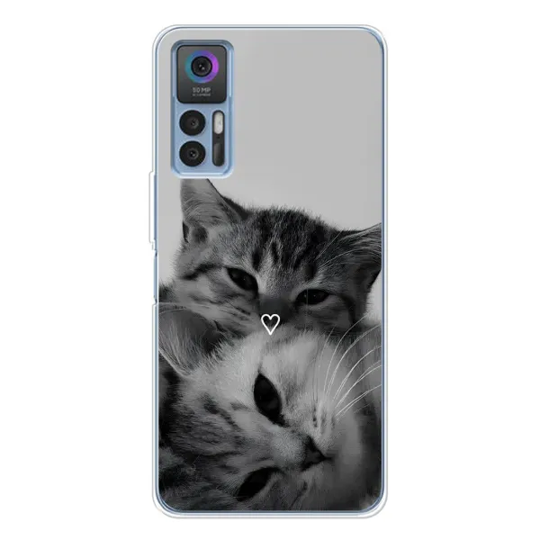 Чехол с принтом «Пара котов» для TCL 30 Plus Чехол с принтом «Пара котов» для TCL 30 Plus