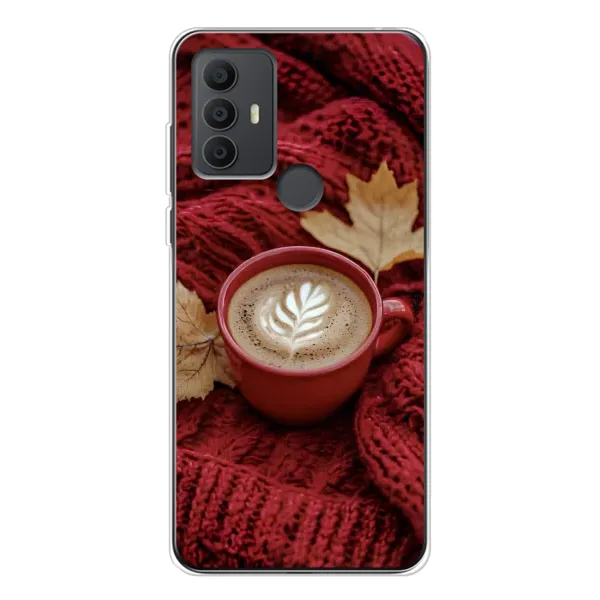 Чехол с принтом «Кофе на пледе» для TCL 306 Чехол с принтом «Кофе на пледе» для TCL 306