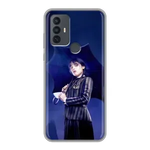 Чохли Венсдей на TCL 30E Уенсдей (AlphaPrint) (Венздей з парасолькою)