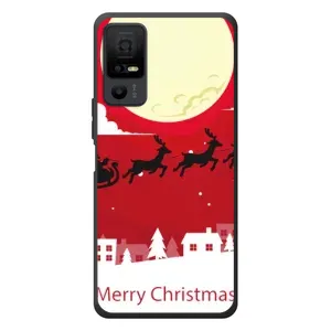 Різдвяні Чохли для TCL 40 NxtPaper 5G (VPrint) (Санта з оленями)