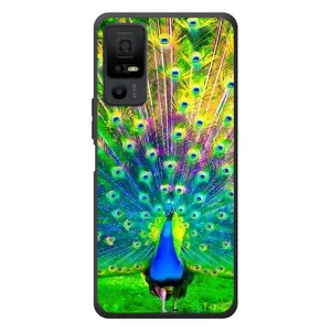 Чохол з пташками на TCL 40 NxtPaper 5G (VPrint) (Яскравий Павлин)
