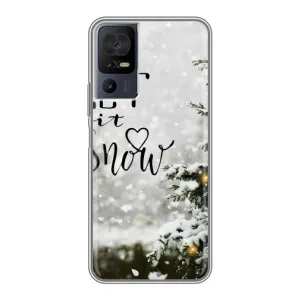 Новорічні, Святкові Чохли для TCL 40 SE - 2024 год (Let it snow)
