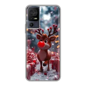 Яскравий чохол для TCL 40 SE з Зимові Оленята (Олень серед подарунків)