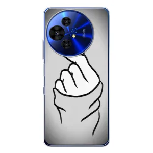 Чехол с принтом для TCL 50 Pro NxtPaper (AlphaPrint - Знак сердечка)