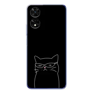 Чехол с принтом «Равнодушный кот» для TCL 505