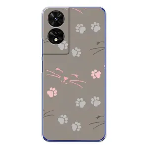 Чехол с принтом «Лапы и усы» для TCL 505