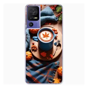 Чехол с принтом «Кофе и тыковки» для TCL 605