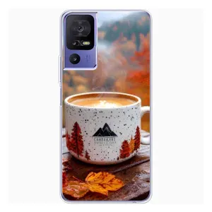 Чехол с принтом «Кофе на природе» для TCL 605