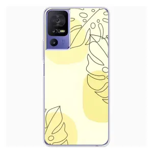 Силиконовый чехол с принтом в цветах на TCL 605